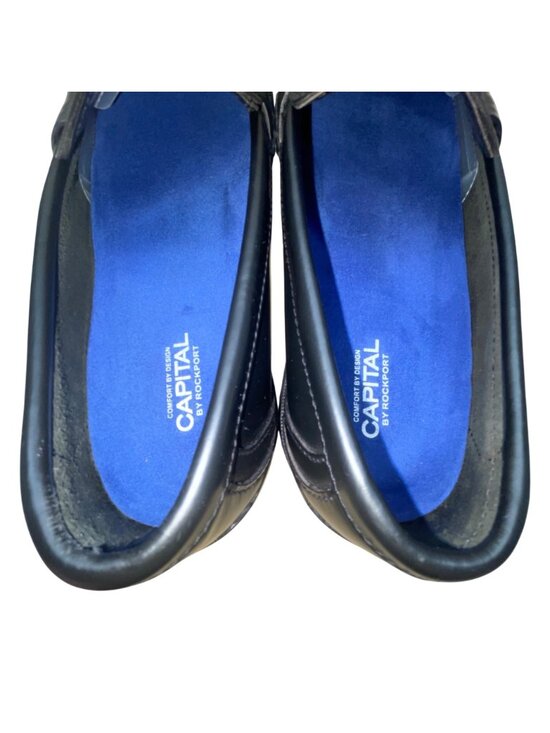 Capital By Rockport Men’s Black Leather Slip-On Endowment Penny Loafers Sz 11.5M main image 5